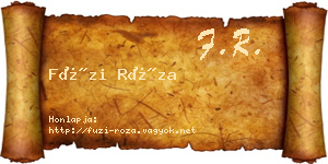 Füzi Róza névjegykártya