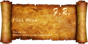 Füzi Róza névjegykártya