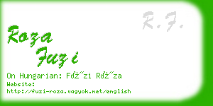 roza fuzi business card